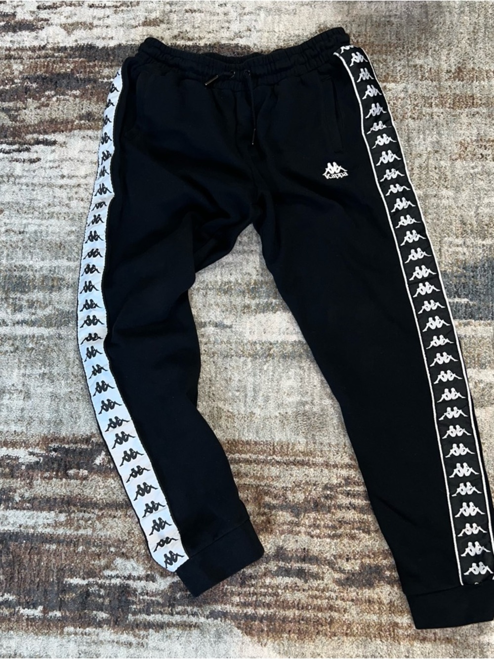 KAPPA Logo Stripe Tapered Jogger Sweatpants